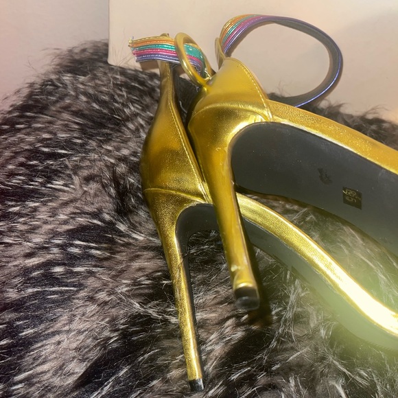 Metallic Rainbow Colored Strappy Heel - Picture 5 of 8